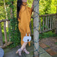 Mustard 2pcs Dress and Shawl