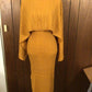 Mustard 2pcs Dress and Shawl