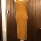 Mustard 2pcs Dress and Shawl