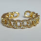 Chain-link Adjustable Ring - 18k Gold Plated