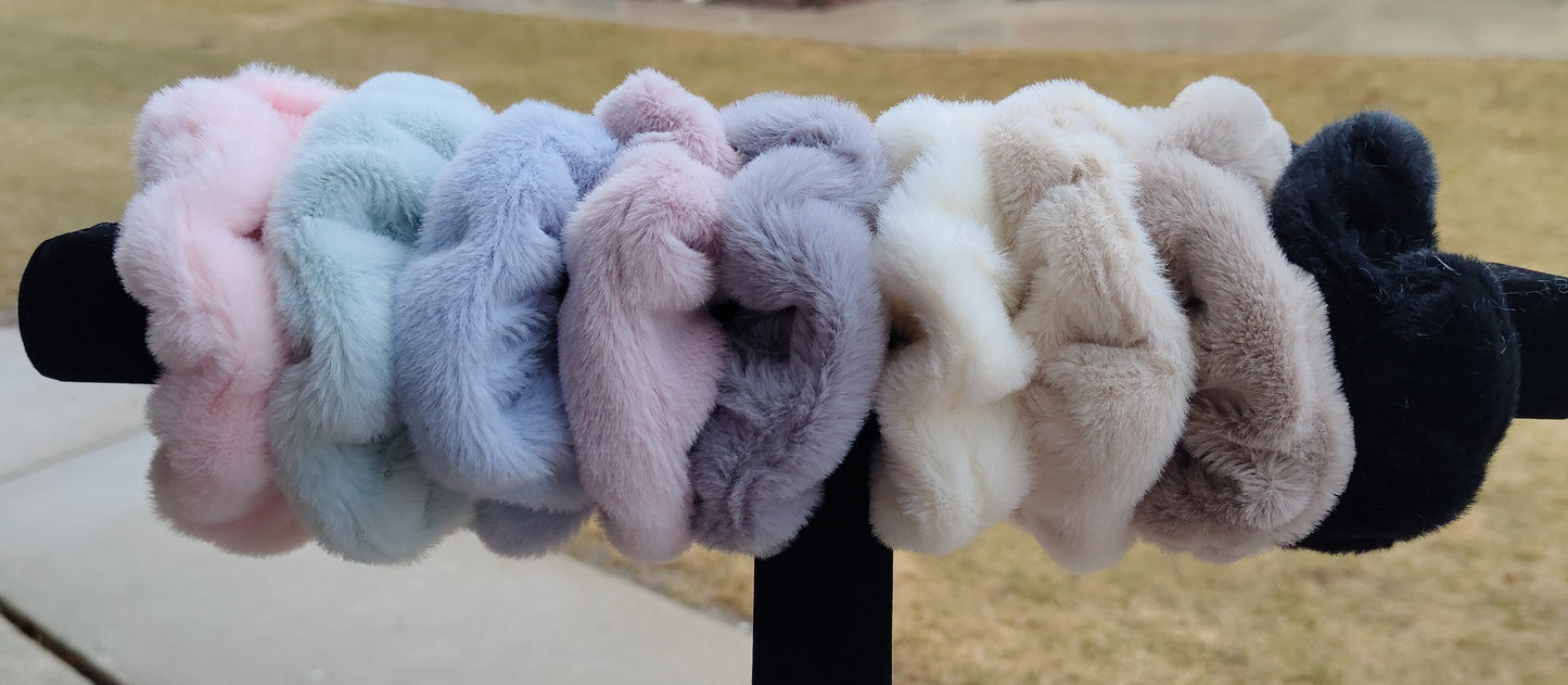 Faux Fur Schrunchies