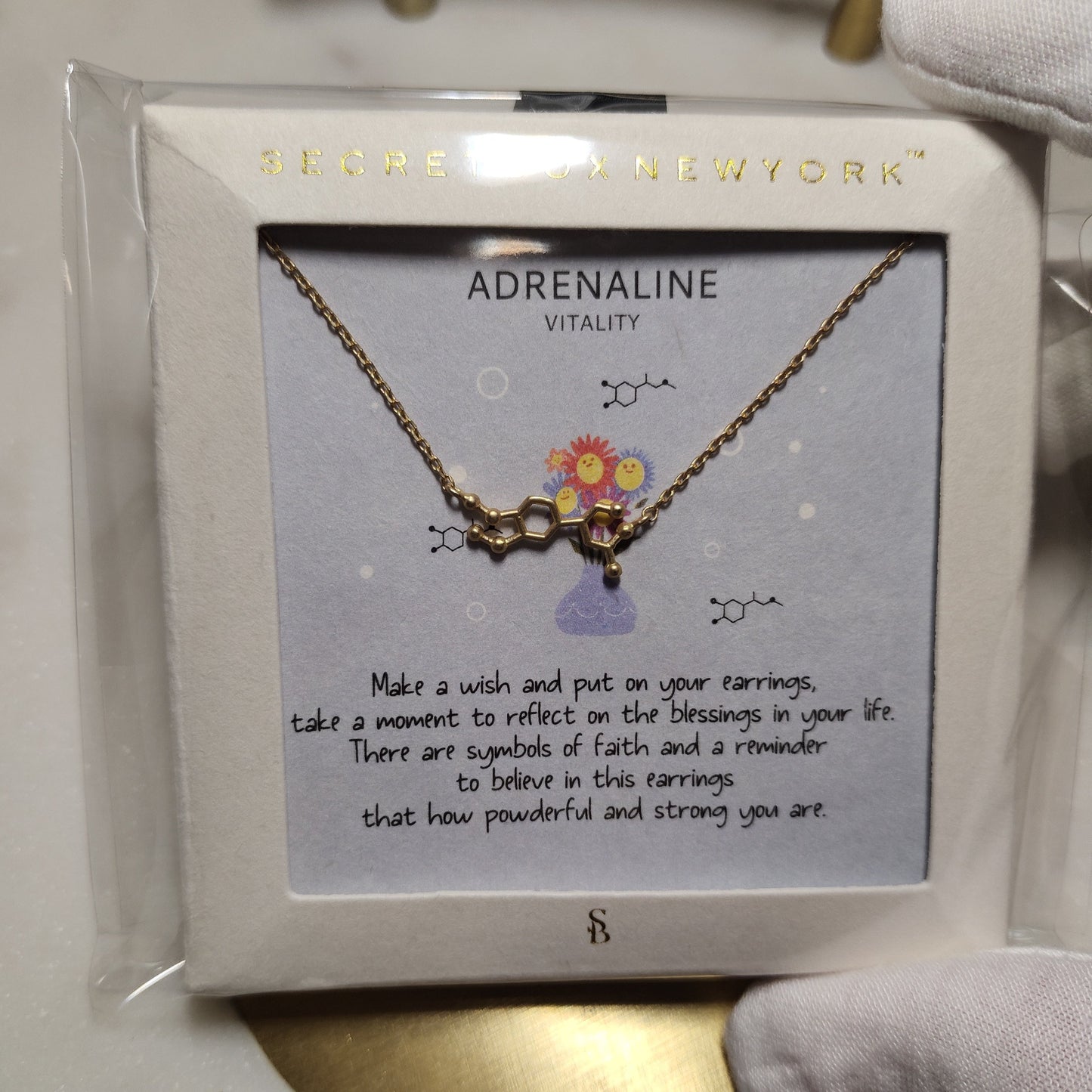 Molecule Necklace - 14k Gold Plated