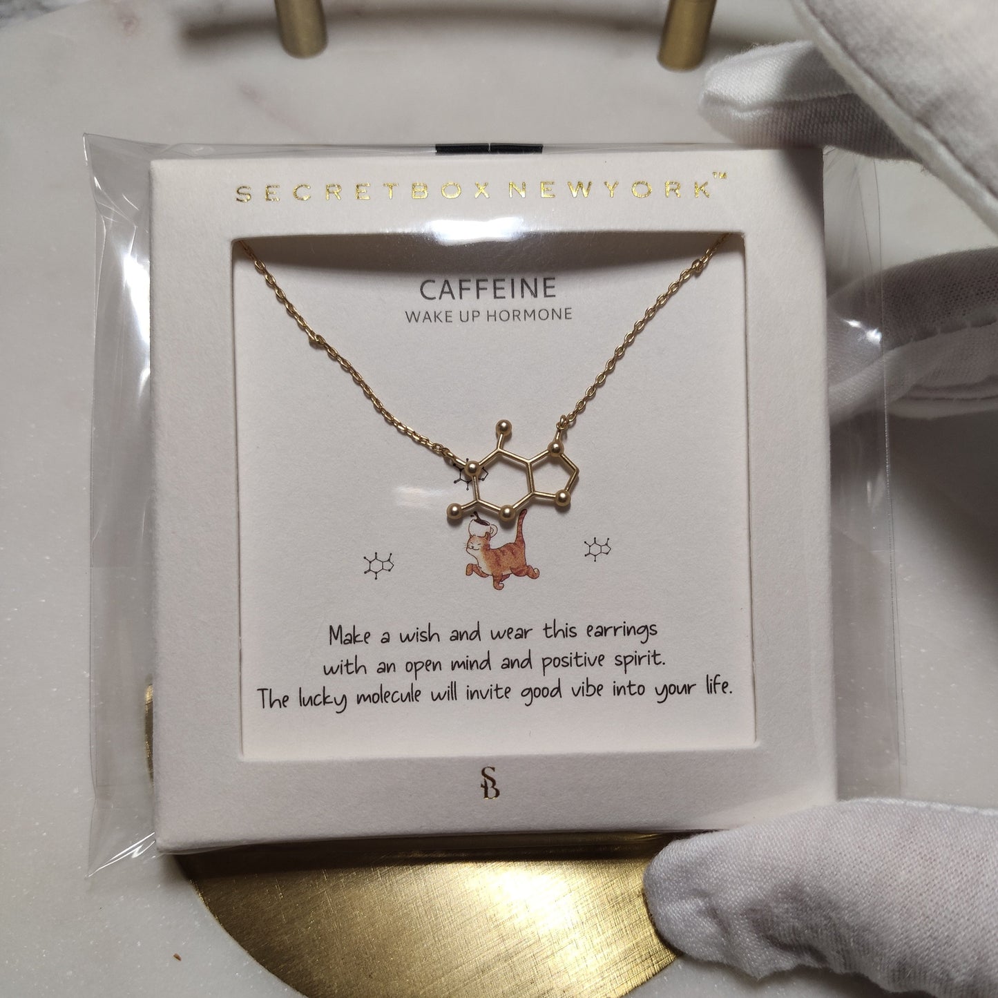 Molecule Necklace - 14k Gold Plated