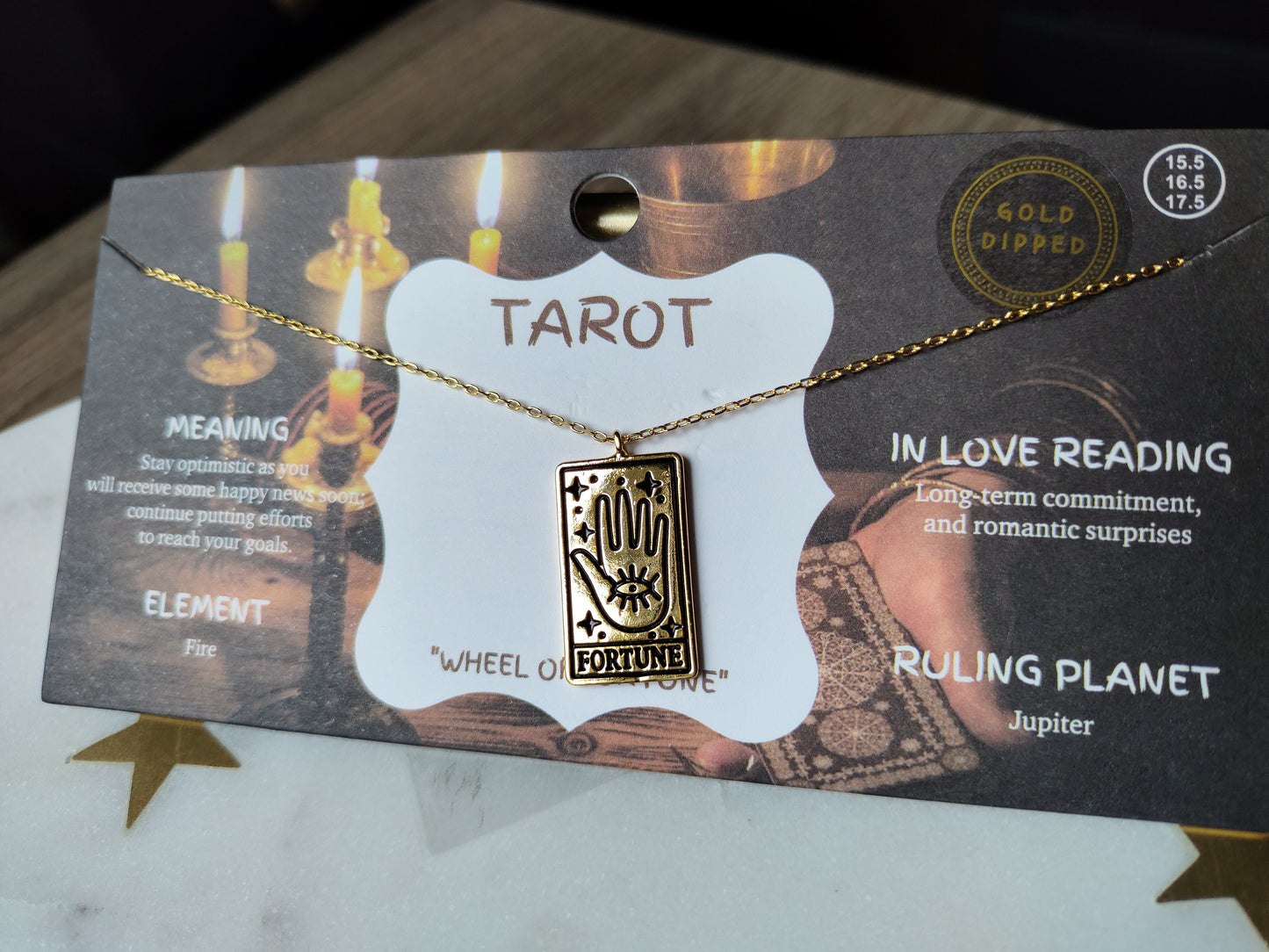 Tarot Necklaces - Gold Dipped