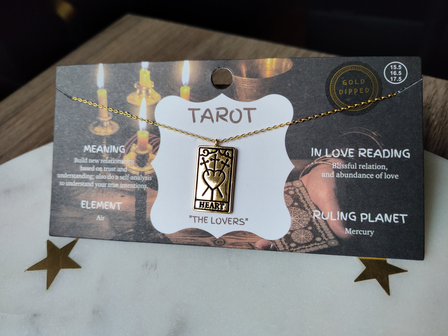 Tarot Necklaces - Gold Dipped