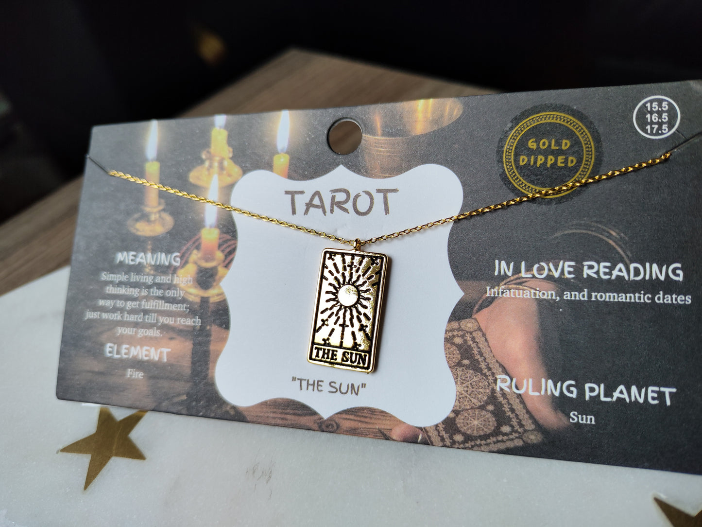 Tarot Necklaces - Gold Dipped