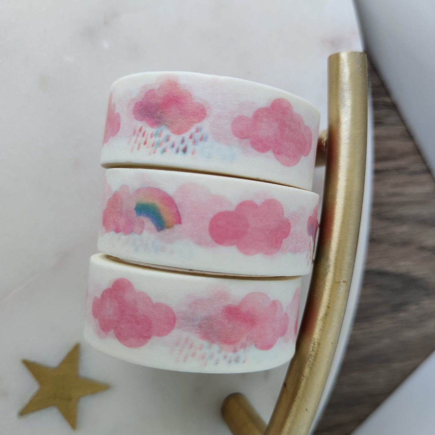 Watercolor Clouds Washi Tape - Single PCS