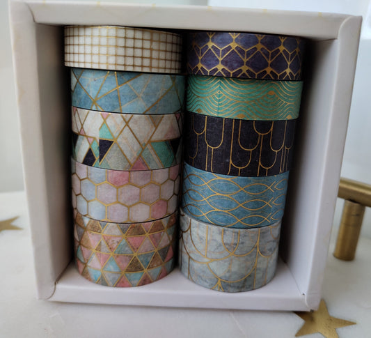 Washi Tape Sets - 10 Rolls