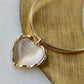 Heart Cat Eye Necklace - 18k Gold Plating