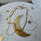 2PCS Layered Snake Chain Necklace - 18k Gold Plated