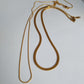 2PCS Layered Snake Chain Necklace - 18k Gold Plated