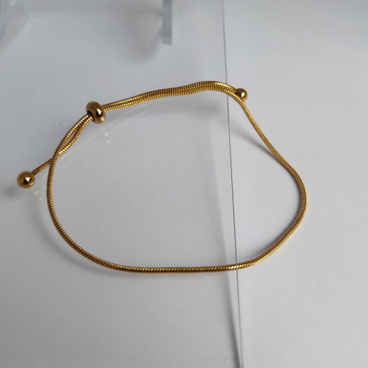 Adjustable Bracelet/Anklet - Gold Plated