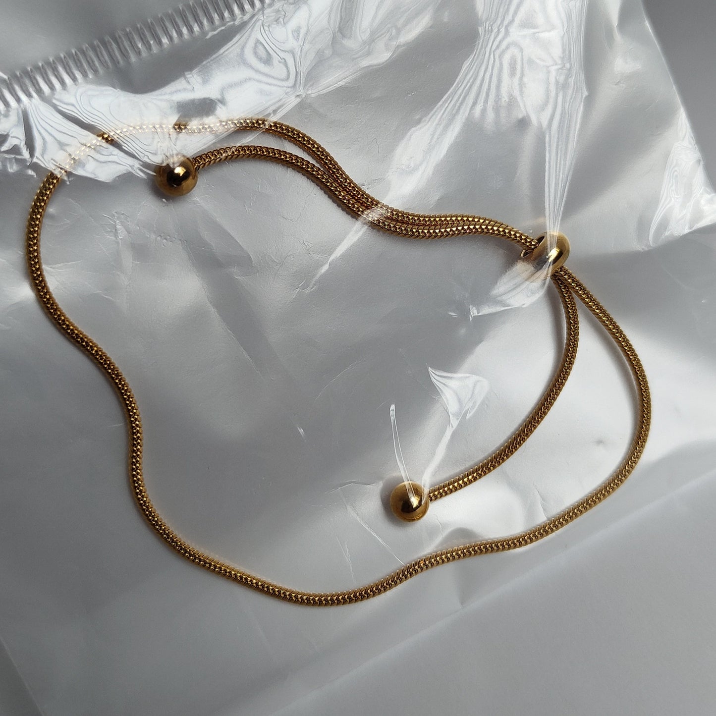 Adjustable Bracelet/Anklet - Gold Plated