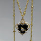 2PCS - Pearl and Heart Layered Necklace - Sterling Silver