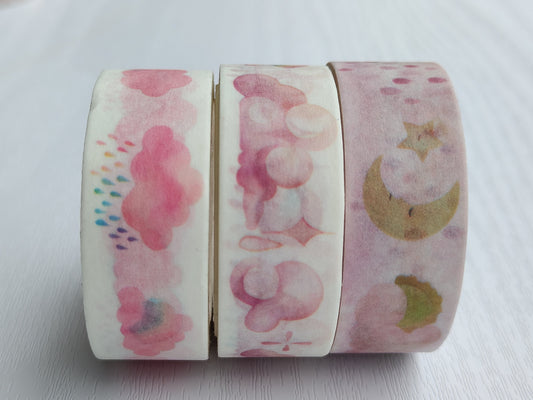 Watercolor Clouds Washi Tape - Single PCS