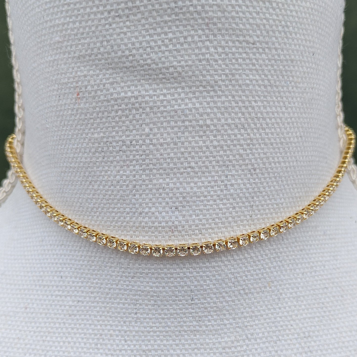 Tennis Chain Necklace - 18k Gold Plated