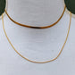 2PCS Layered Snake Chain Necklace - 18k Gold Plated