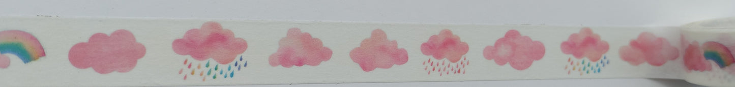 Watercolor Clouds Washi Tape - Single PCS