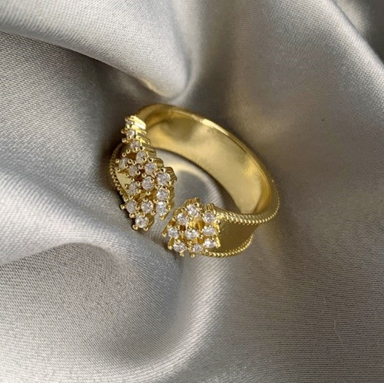 Starry Adjustable Ring - 18k Gold Plated