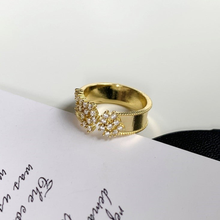 Starry Adjustable Ring - 18k Gold Plated