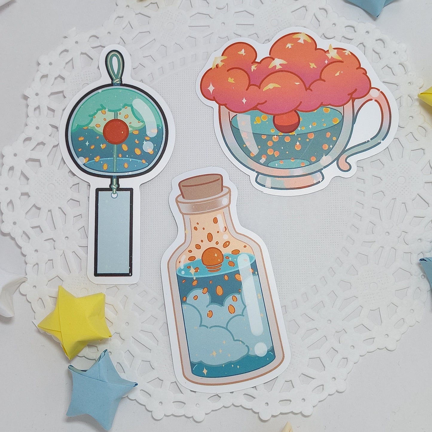 3 PCS - Glossy Die Cut Sticker Pack