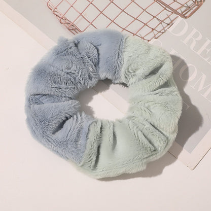 Faux Fur Two Color Scrunchies